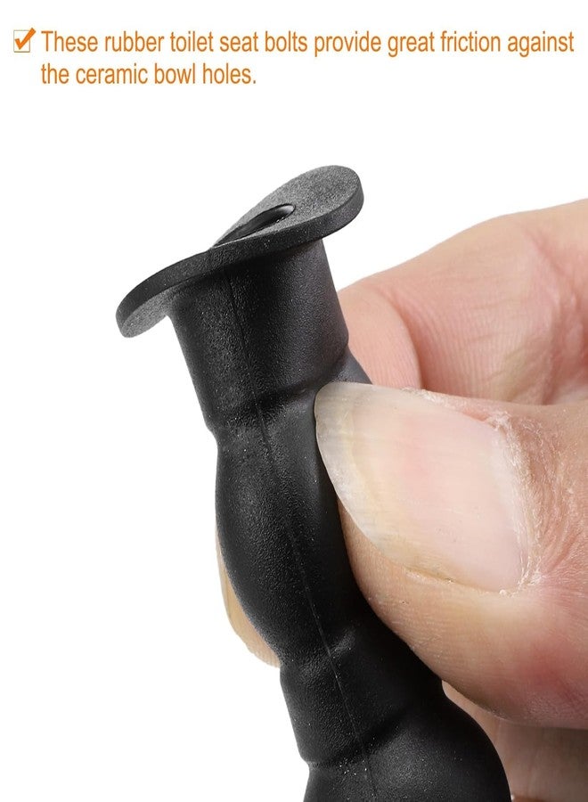 MittiJoy 6 قطع من مفصلات غطاء مقعد المرحاض، براغي مطاطية قابلة للتمدد للتثبيت، مقاس عالمي يناسب معظم أغطية مقاعد المراحيض القياسية، سهولة التركيب بفضل فتحات التثبيت، مفصلات غطاء مقعد المرحاض مع فتحات تثبيت مخفية - Image 3